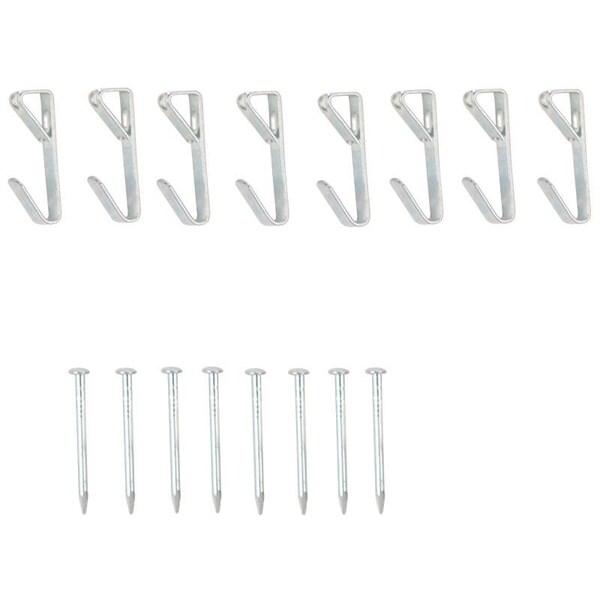 Prosource Picture Hanger, 10 lb, Steel, Zinc, Zinc, NailIn Mounting PH